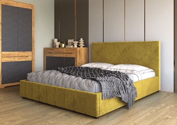 Спальная кровать Нельсон Абстракция 120х200 (вариант 1) с подъёмным механизмом в Салехарде - предосмотр 1