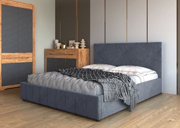 Кровать 1,5-спальная Нельсон Абстракция 120х200 (вариант 2) с подъёмным механизмом в Салехарде - предосмотр 1