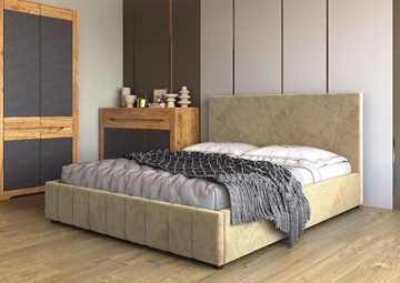 Кровать спальная Нельсон Абстракция 140х200 (вариант 3) с подъёмным механизмом в Салехарде - предосмотр 1