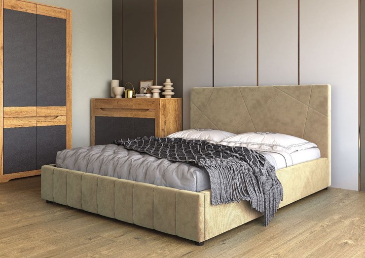 Кровать спальная Нельсон Абстракция 140х200 (вариант 3) с подъёмным механизмом в Салехарде - изображение 1