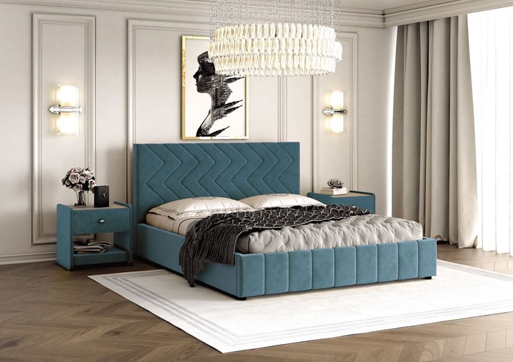 Кровать в спальню Нельсон Зиг Заг 120х200 (вариант 4) с основанием в Ноябрьске - изображение 1