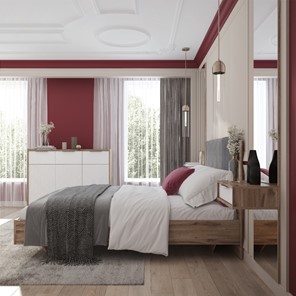 Кровать спальная Николь (мод.1.5) 1,8 серый текстиль, с ортопедическим основанием в Салехарде - предосмотр 4