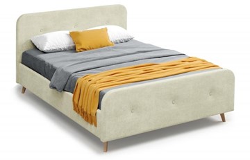 Полутороспальная кровать Мебельград Сиерра 1400 (без основания) Торонто светло-бежевый в Муравленко