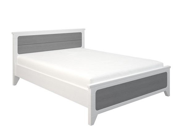 Кровать 1,5-спальная Соня 1200, Белый/Серый в Салехарде - изображение