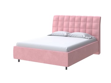 Кровать Volumo 140х200, Велюр (Casa Жемчужно-розовый) в Салехарде