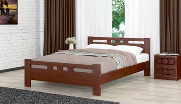 Спальная кровать Вероника-2 (Орех) 90х200 в Лабытнанги