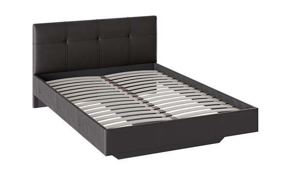 Кровать c мягкой обивкой Элис тип 1 1400 (Темная) в Надыме - изображение