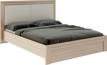 Кровать в спальню Глэдис М31 (Шимо светлый/Белый текстурный) в Надыме
