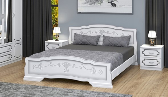 Кровать Карина-6 (Белый Жемчуг) 180х200 в Салехарде - изображение