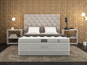 Кровать спальная Cloud Compact/Basement 180х200, Флок (Велсофт Серый) в Лабытнанги