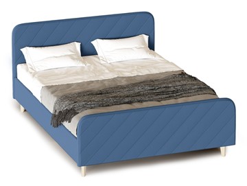 Спальная кровать Мелоди 1200 (с основанием) Альба синий в Салехарде