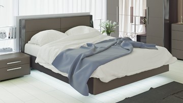 Кровать 2-х спальная Наоми 1600, цвет Фон серый, Джут СМ-208.01.01 в Тарко-Сале