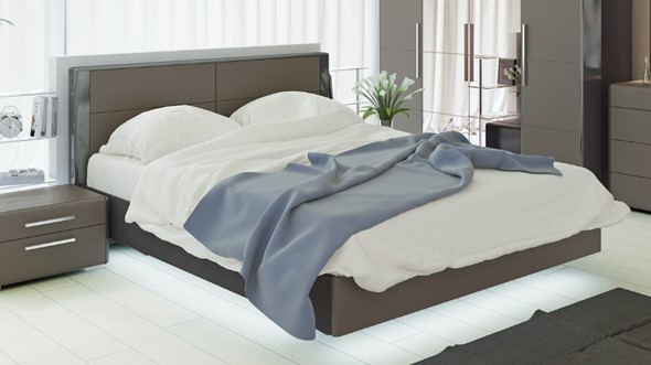 Кровать 2-х спальная Наоми 1600, цвет Фон серый, Джут СМ-208.01.01 в Тарко-Сале - изображение