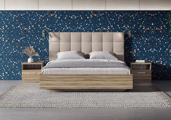Кровать спальная Luiza (ясень ориноко) 180х190 с основанием в Салехарде - изображение