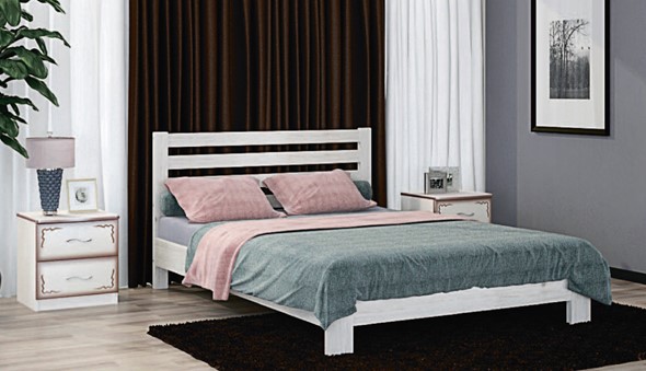 Кровать 2-спальная Вероника (Белый Античный) 160х200 в Лабытнанги - изображение