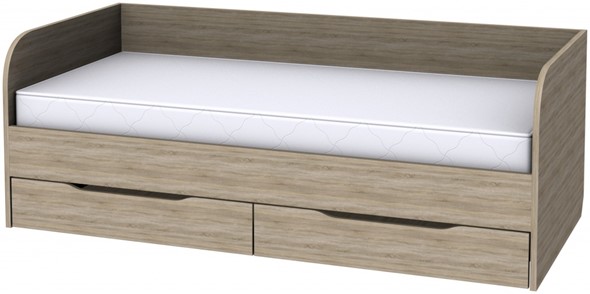 Кровать-софа КС09 с основанием, цвет Дуб Сонома в Салехарде - изображение