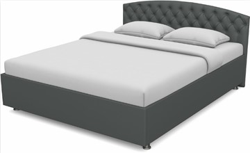 Полуторная кровать Пальмира 1400 с основанием (Nitro Grey) в Надыме