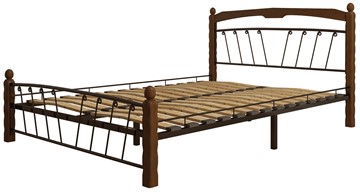Кровать в спальню Муза 1, 1600, черный/махагон в Лабытнанги - предосмотр 1