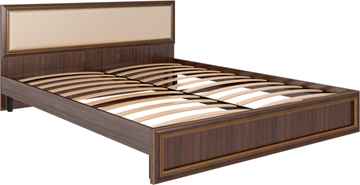 Кровать в спальню Беатрис М10 с мягким изголовьем (Орех Гепланкт) в Муравленко