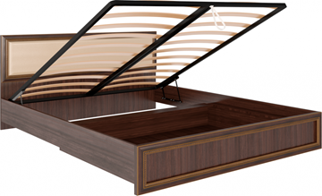 Кровать с подъемным механизмом Беатрис М11 с мягким изголовьем (Орех Гепланкт) в Салехарде