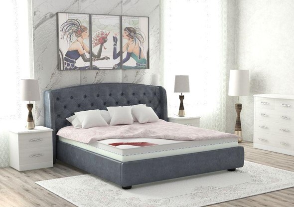 Спальная кровать Сильва 180х200 (с основанием) в Салехарде - изображение