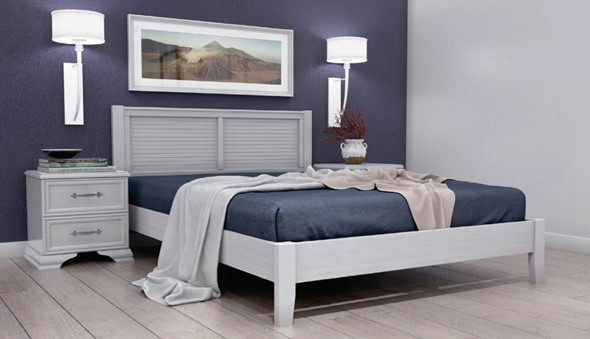 Спальная кровать Грация-3 (Белый Античный) 160х200 в Салехарде - изображение