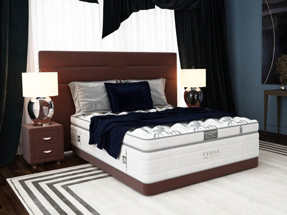 Кровать 2-х спальная Modern/Basement 180х200, Флок (Велсофт Спелая слива) в Салехарде - изображение