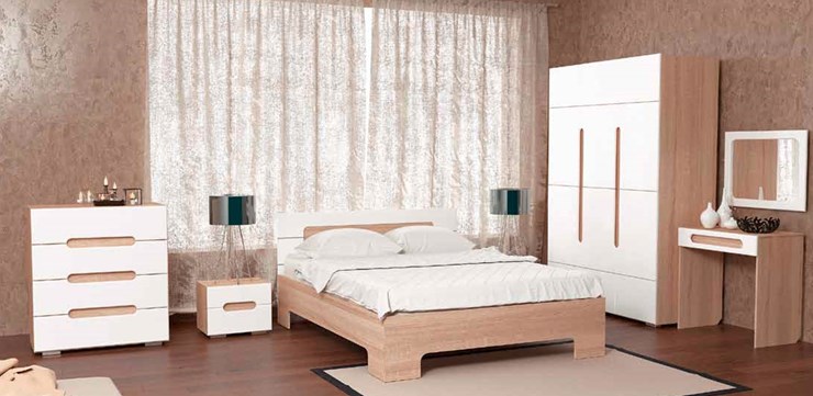 Гарнитур в спальню Некст, цвет дуб сонома/белый в Лабытнанги - изображение