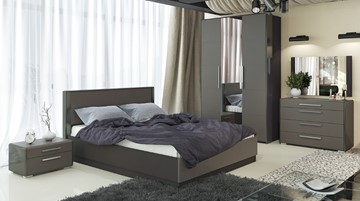 Модульная спальня Наоми №2, цвет Фон серый, Джут в Надыме