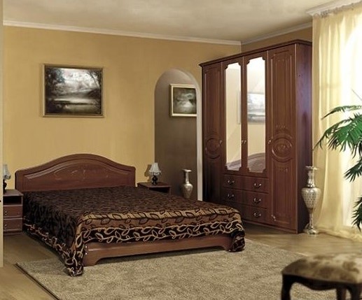 Спальный гарнитур Ивушка-5, цвет Итальянский орех в Тарко-Сале - изображение
