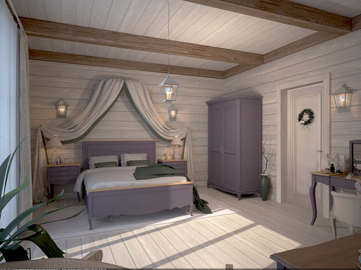 Модульная спальня Leontina №1 Лавандовый в Салехарде - изображение