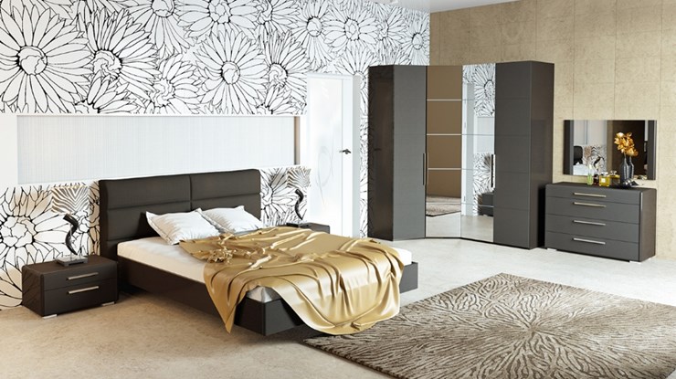 Спальный гарнитур Наоми №1, цвет Фон серый, Джут в Лабытнанги - изображение