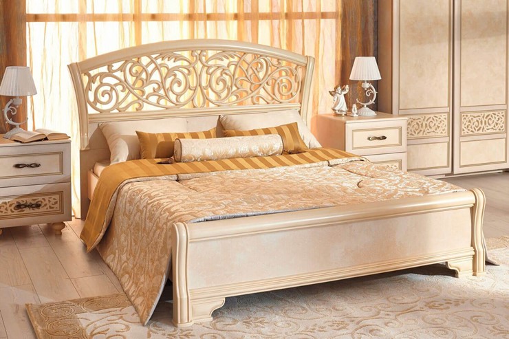 Гарнитур в спальню Александрия, кровать, 2 тумбочки, Ленто в Салехарде - изображение 5