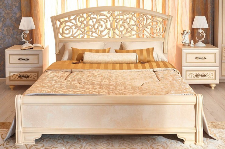 Гарнитур в спальню Александрия, кровать, 2 тумбочки, Ленто в Салехарде - изображение 6