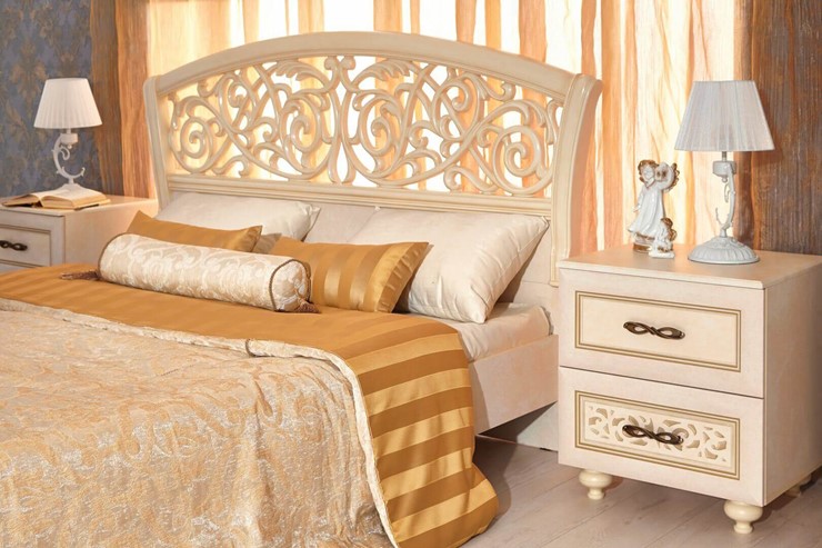 Гарнитур в спальню Александрия, кровать, 2 тумбочки, Ленто в Салехарде - изображение 10