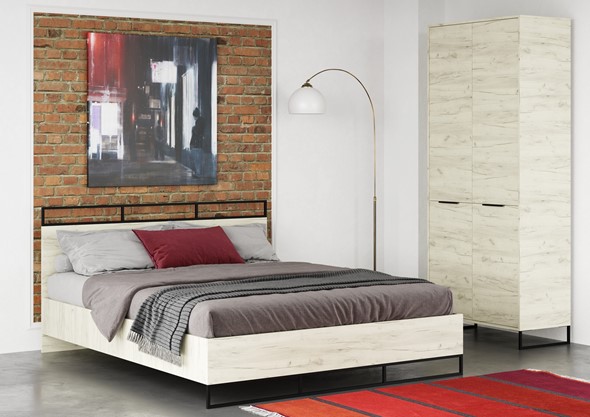 Набор мебели для спальни Loft, Дуб крафт белый в Губкинском - изображение