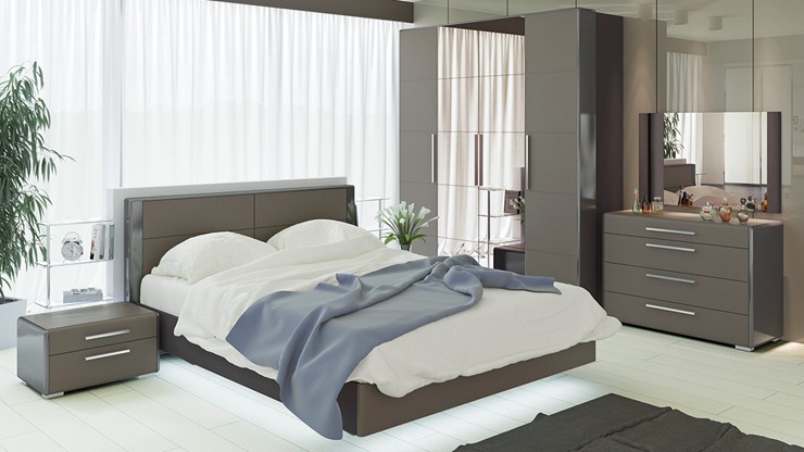 Спальный гарнитур Наоми №1, цвет Фон серый, Джут в Лабытнанги - изображение 4