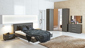 Модульная спальня Наоми №2, цвет Фон серый, Джут в Салехарде - предосмотр 6