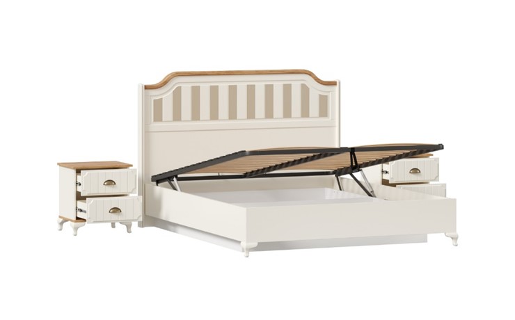Гарнитур спальный Вилладжио, набор 3 (кровать 1600 с механизмом) в Салехарде - изображение 2