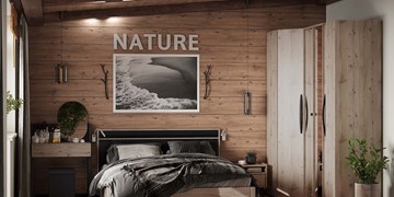 Спальный гарнитур Nature №4, Гаскон Пайн-Черный в Новом Уренгое