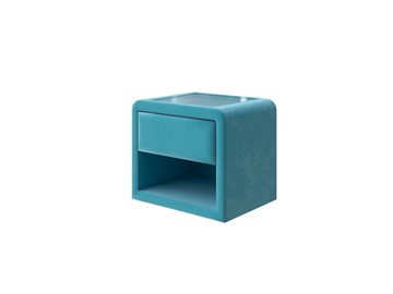 Тумбочка прикроватная Cube 52х41, Велюр (Shaggy Azure) в Салехарде