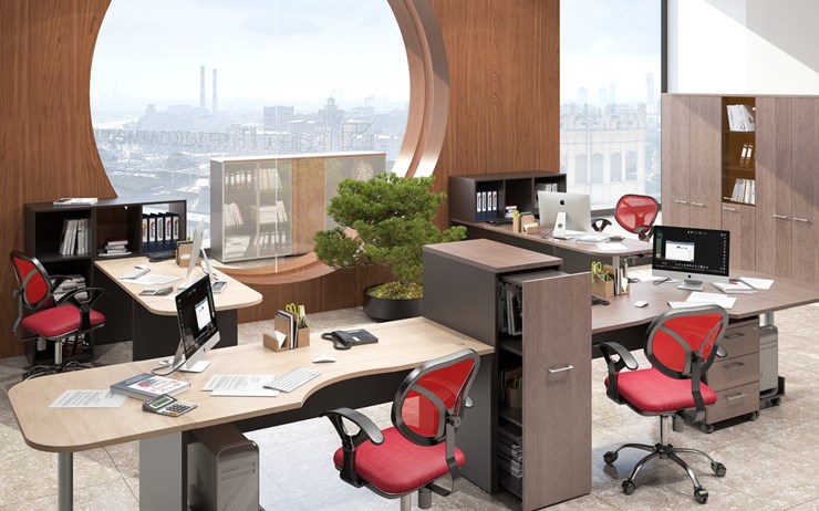 Комплект офисной мебели Xten в опенспэйс для четырех сотрудников в Салехарде - изображение 5