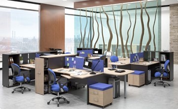 Комплект офисной мебели Xten в опенспэйс для четырех сотрудников в Салехарде - предосмотр 6