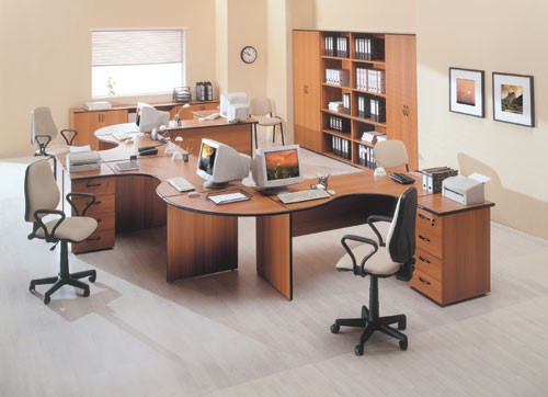 Комплект офисной мебели ДИН-Р (французский орех) в Салехарде - изображение 2