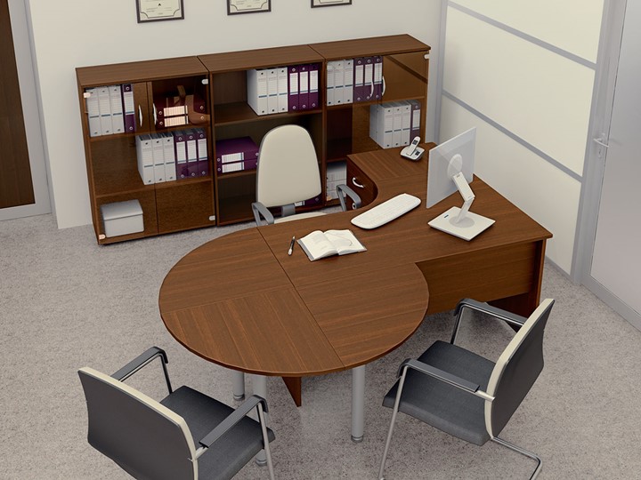 Комплект офисной мебели Комфорт (французский орех) в Салехарде - изображение 6