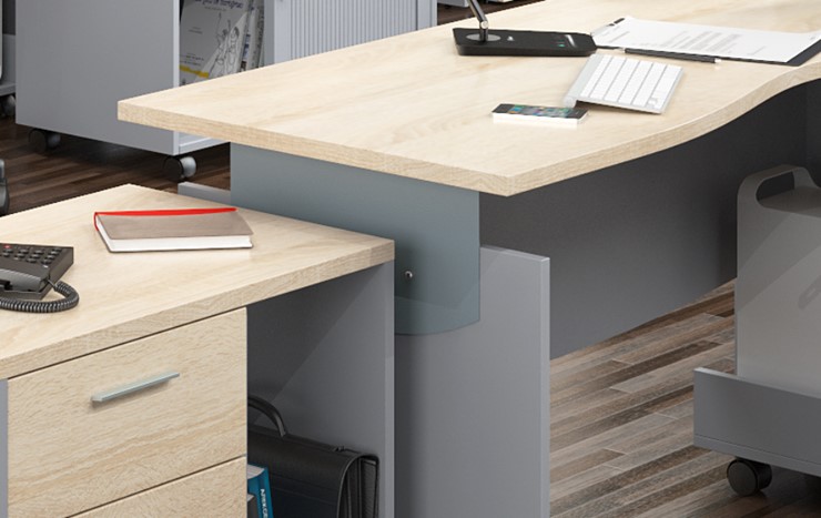Офисная мебель OFFIX-NEW для 4 сотрудников с двумя шкафами в Лабытнанги - изображение 2