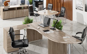 Набор мебели в офис Wave 2, рабочий стол и конференц-стол в Муравленко
