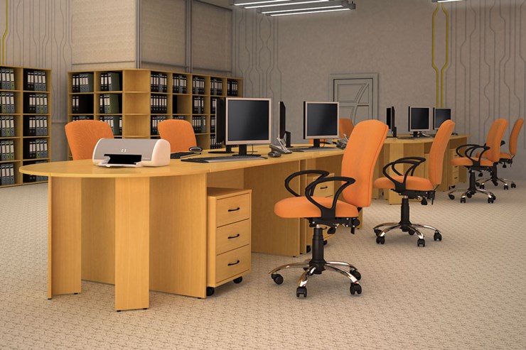Набор мебели в офис Классик рабочее место для опенспэйса (фрифло) в Муравленко - изображение