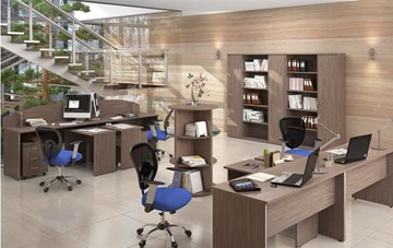 Комплект офисной мебели IMAGO книжные шкафы, 4 рабочих места в Новом Уренгое
