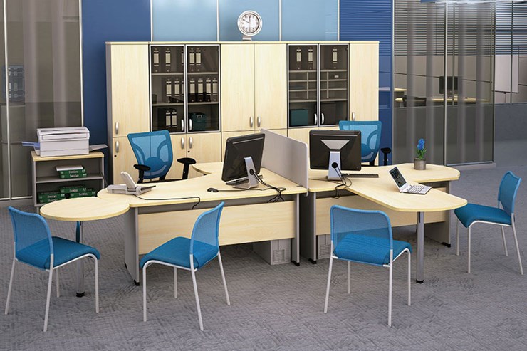 Мебель для персонала Boston для 2 сотрудников по работе с клиентами в Губкинском - изображение
